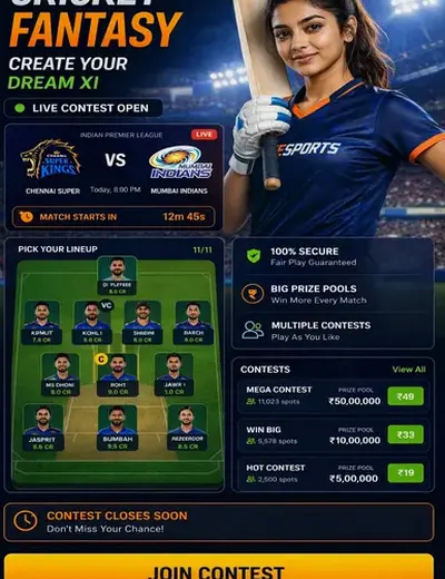 Vegas11slots (vegas11 slots) fantasy cricket & matchday visual 3